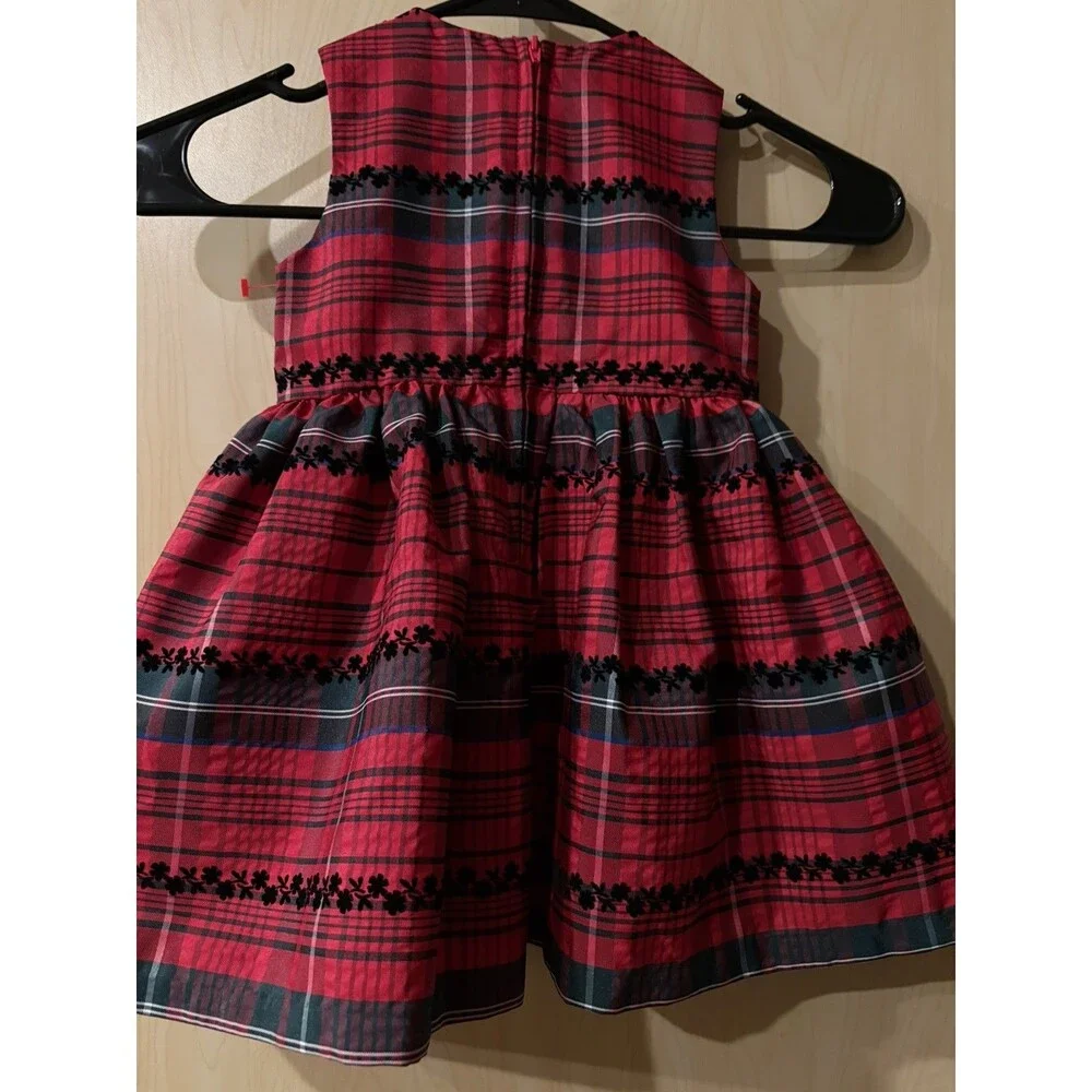 NEW Pippa & Julie Girls Cynthia Red Plaid Ruffle Holiday Dress Size 2 Flutter
